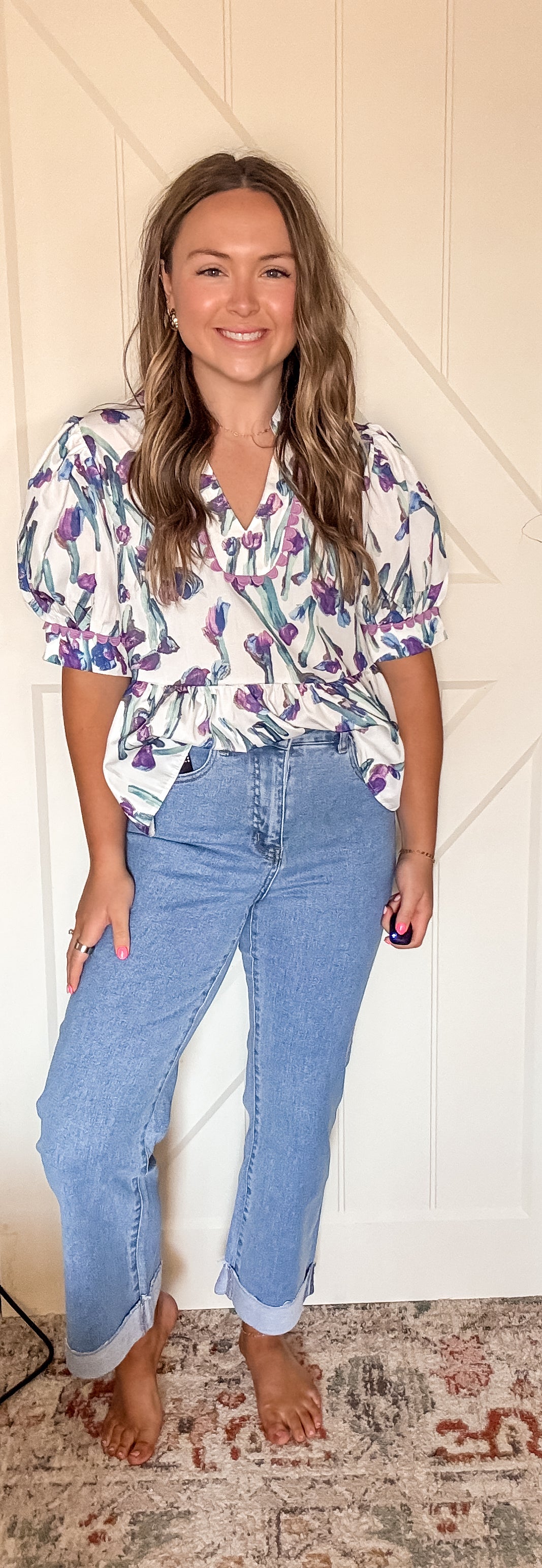 Purple flower top