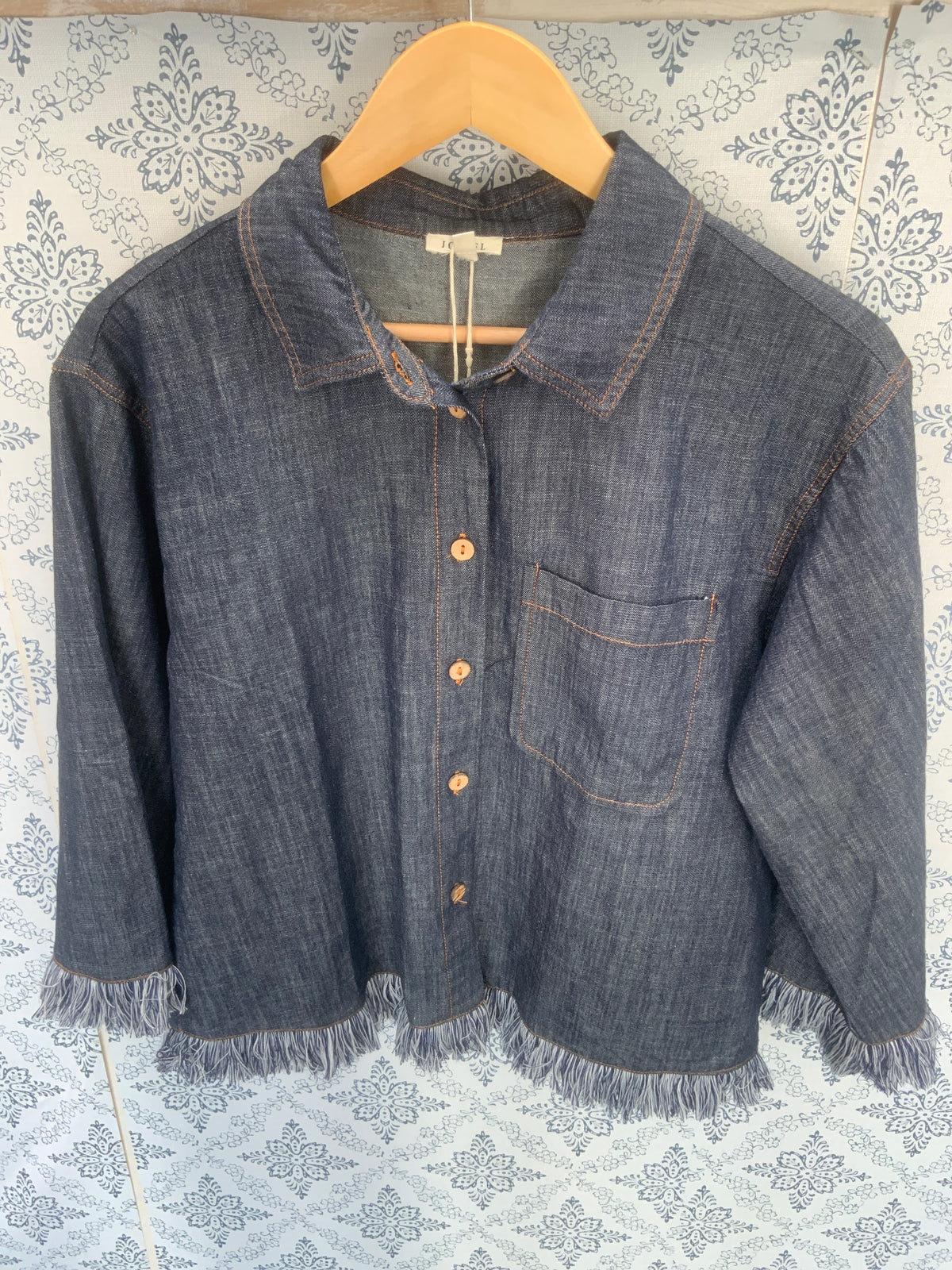 Denim Button Top