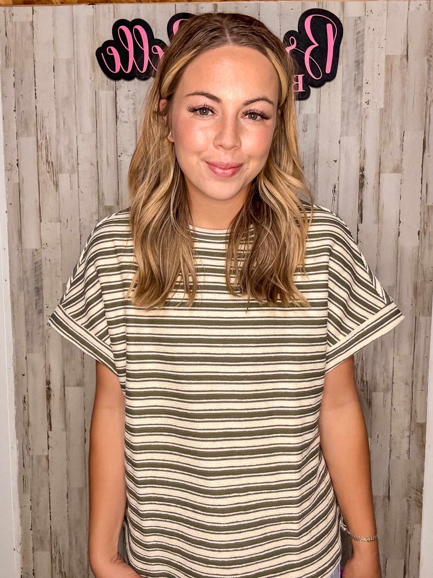 Green Stripe Top