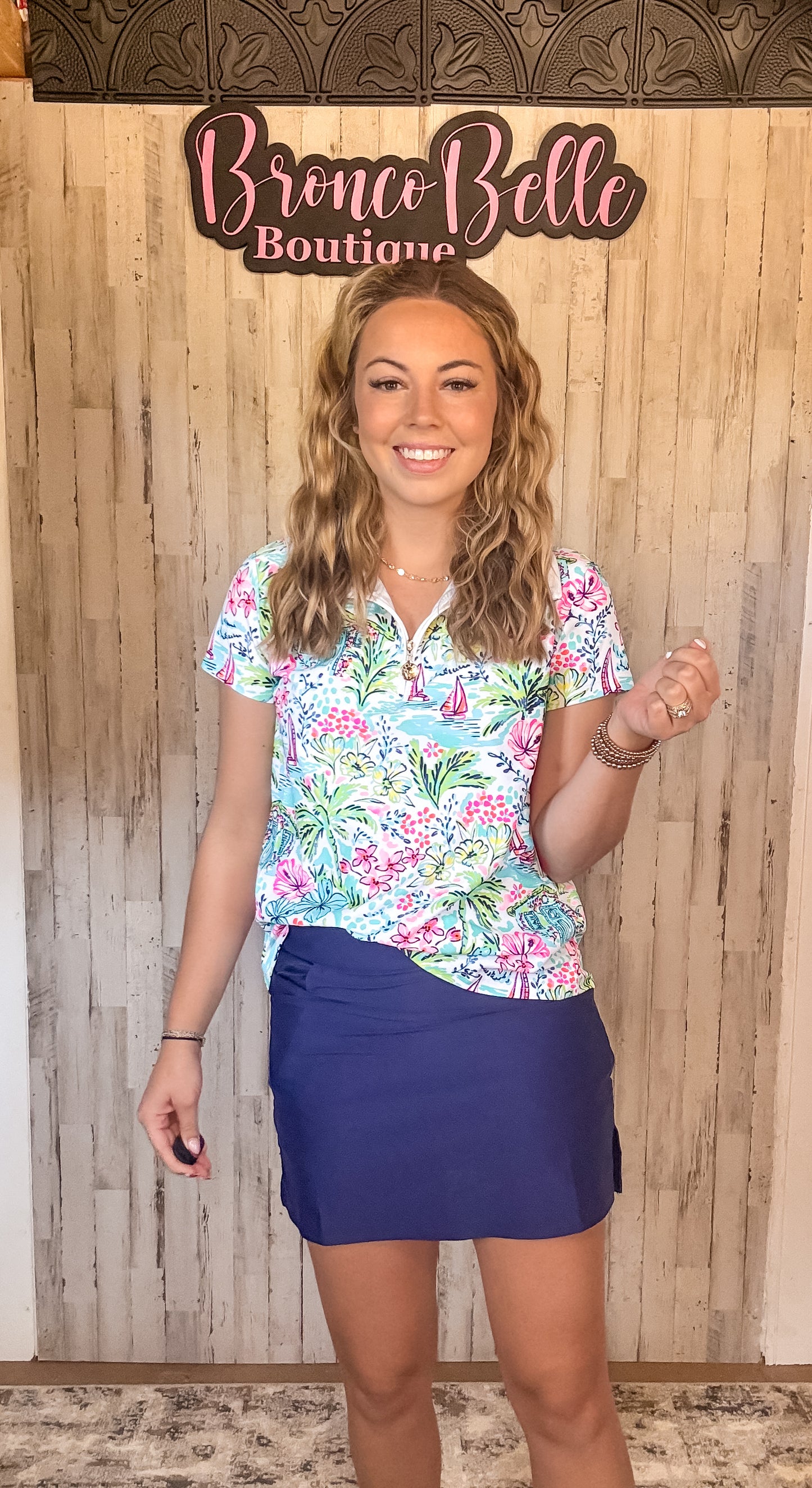 Navy Skort
