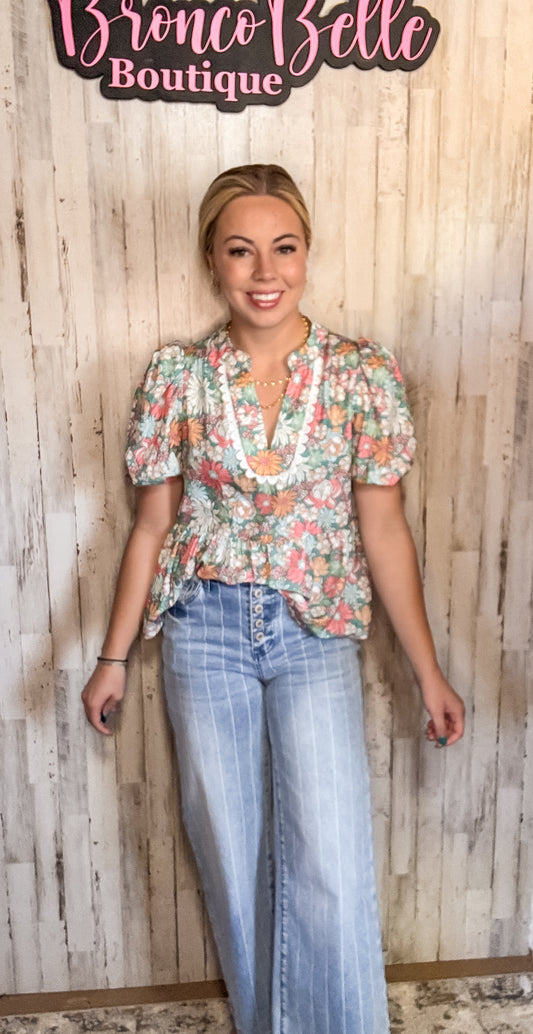 Baby Blue Stripe Pant