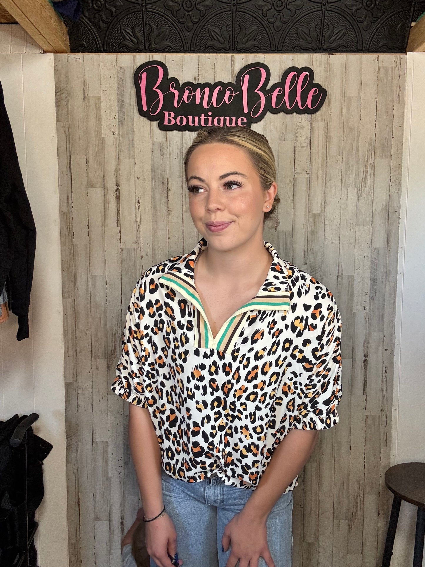 Casi Leopard Blouse