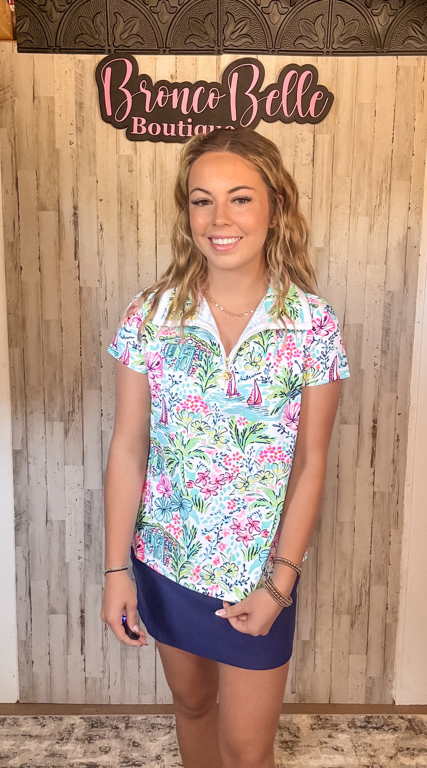 Beachin 1/2 Zip Top