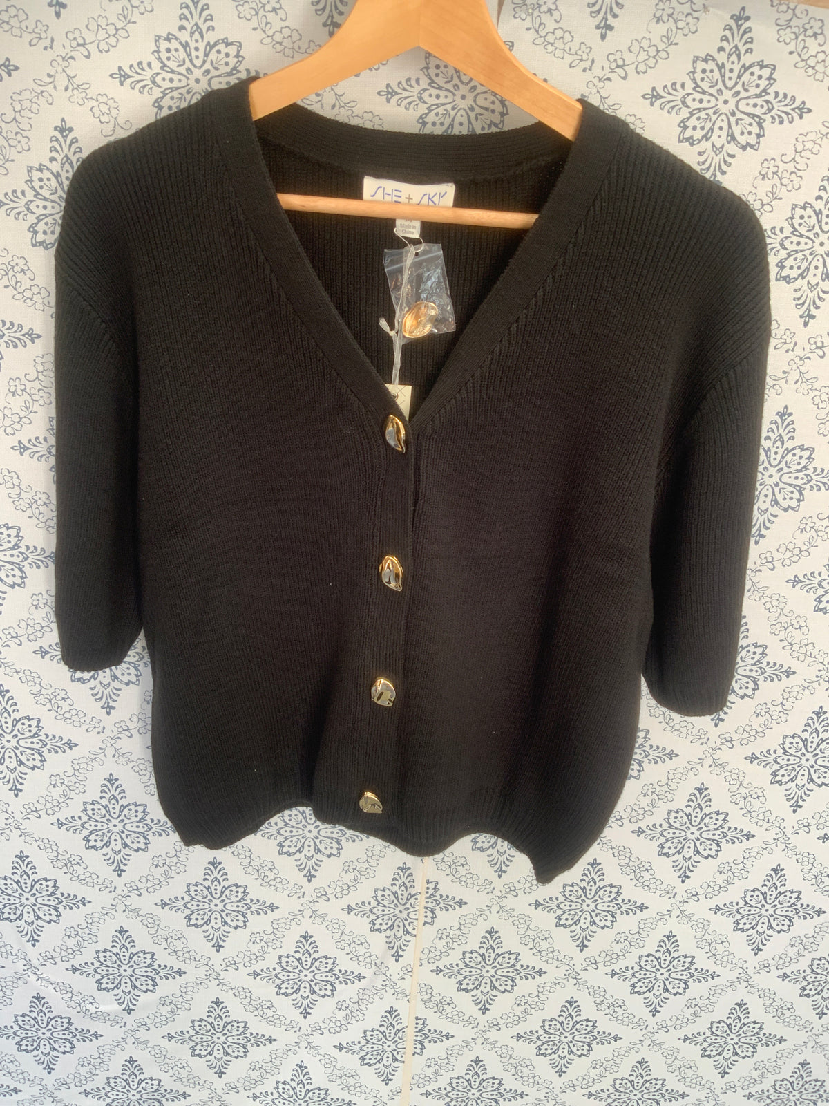 Sweater Button Top