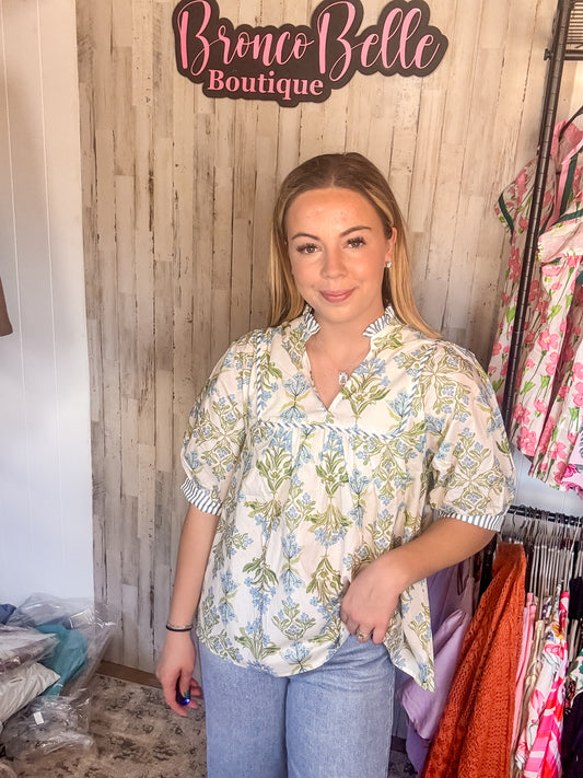 Royal Bluebonnet Blouse