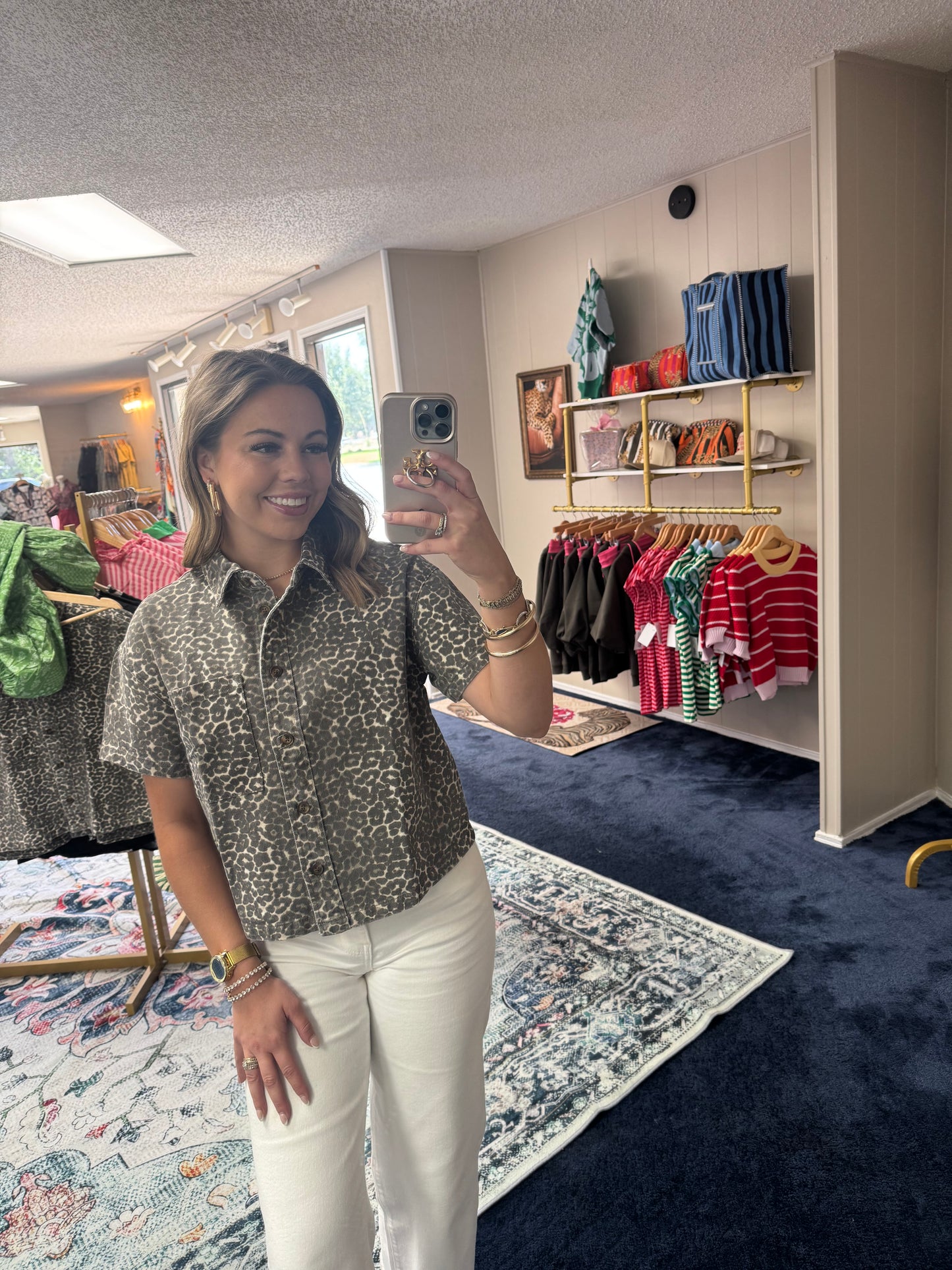 Cheetah Girl Denim Top