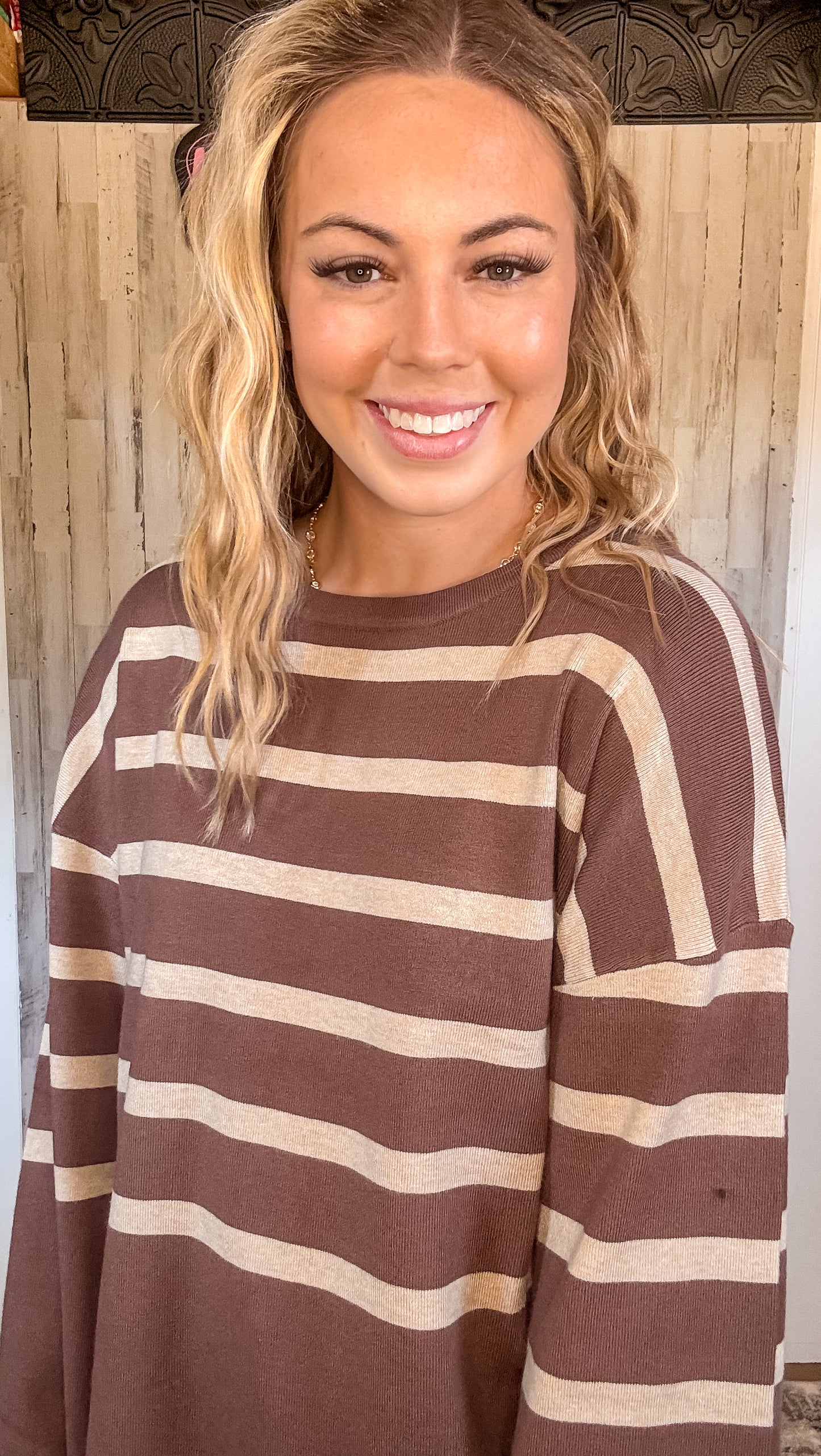 Mocha Stripe Sweater