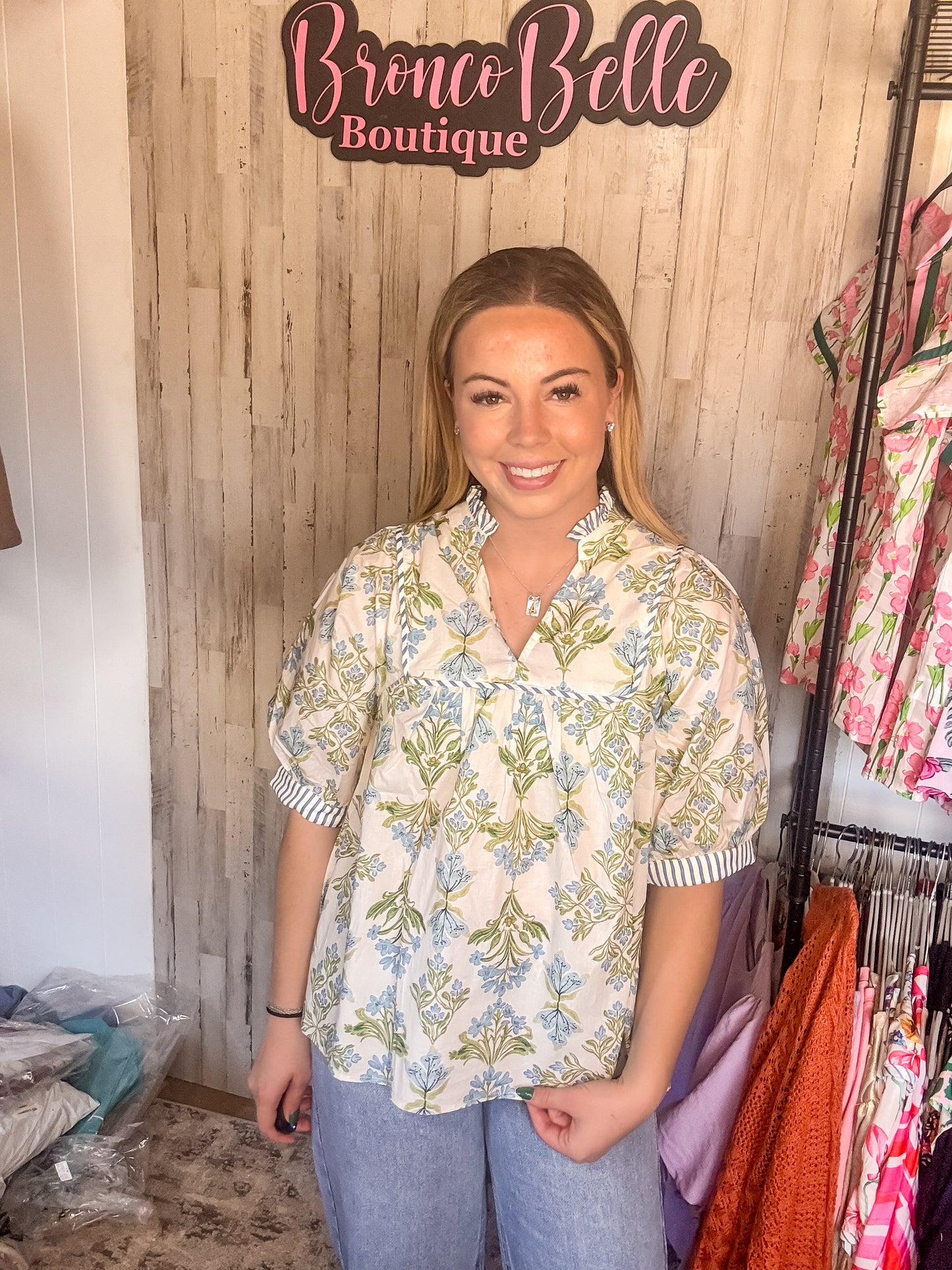 Royal Bluebonnet Blouse