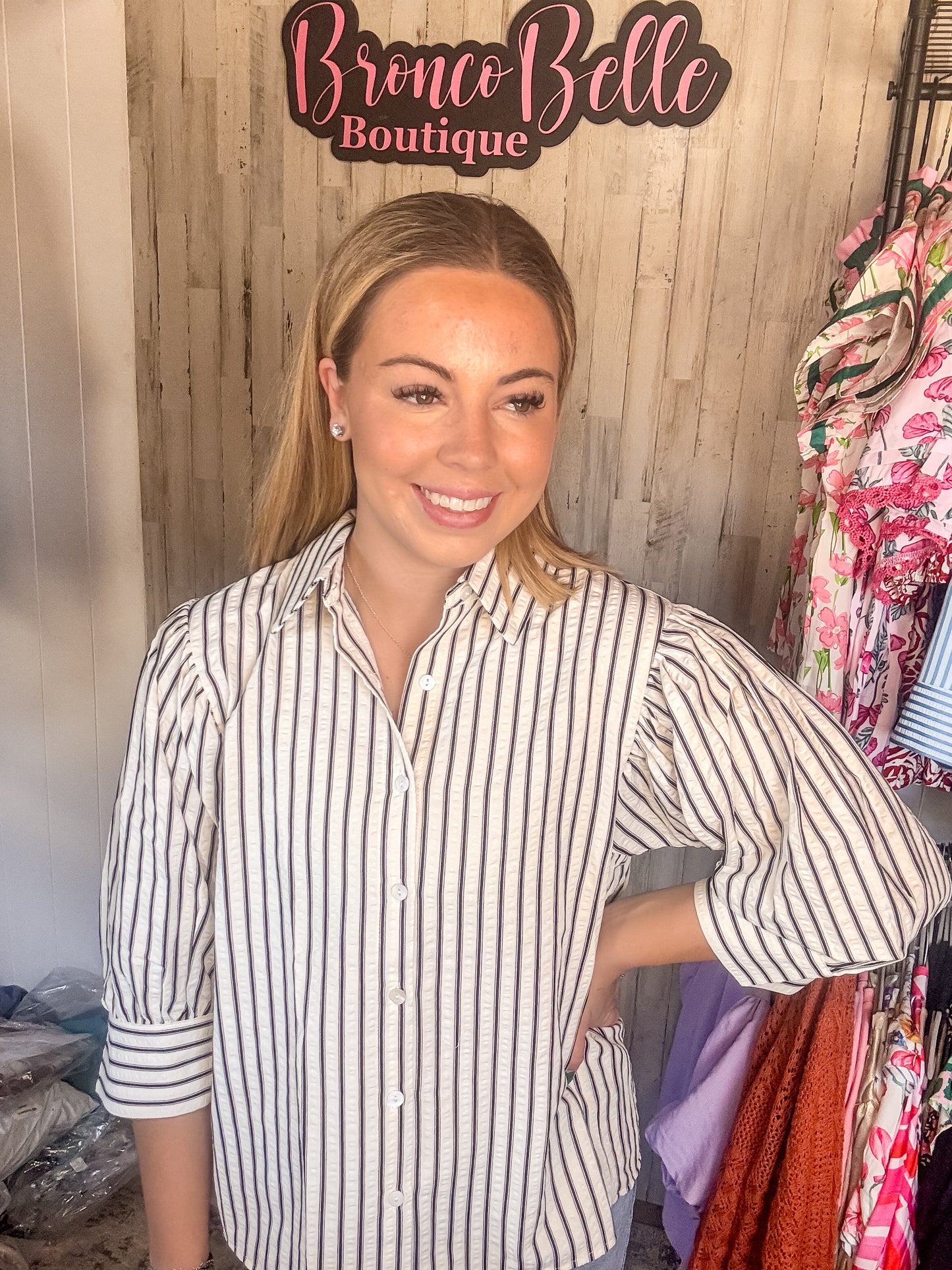 Black/White Stripe Blouse