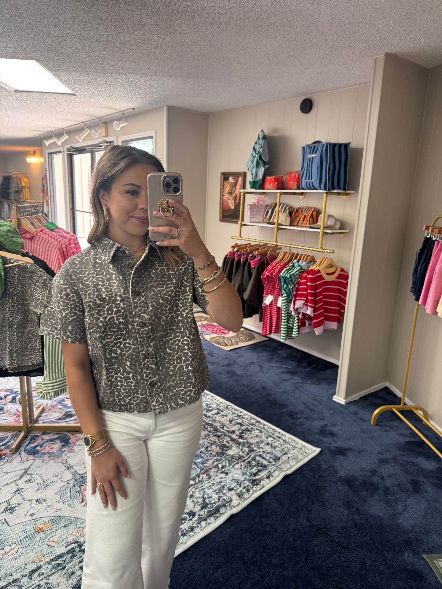 Cheetah Girl Denim Top