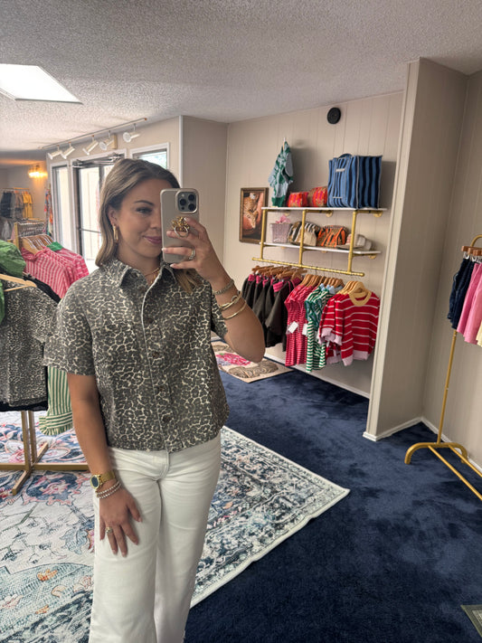 Cheetah Girl Denim Top