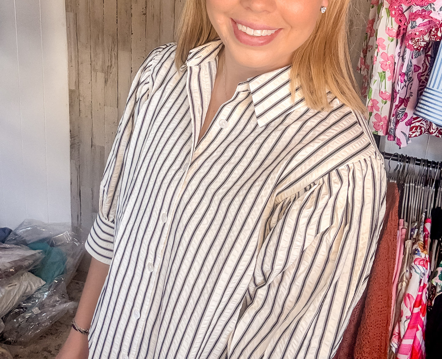 Black/White Stripe Blouse
