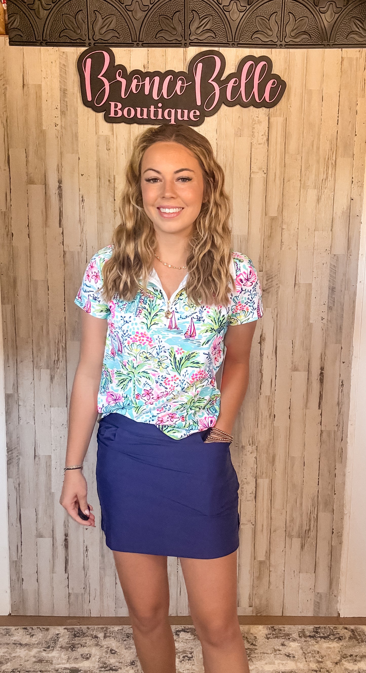 Beachin 1/2 Zip Top