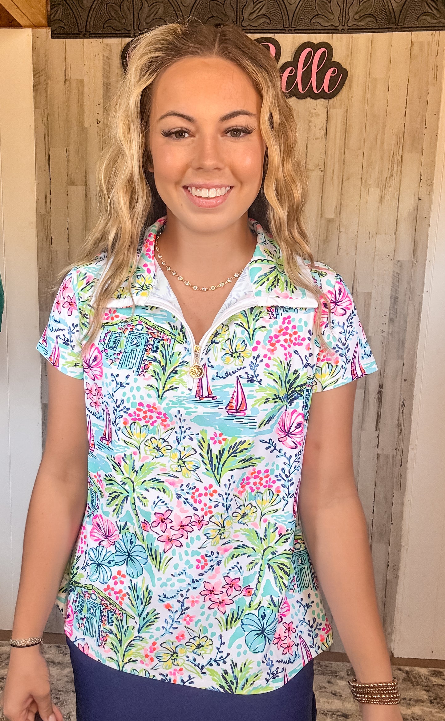 Beachin 1/2 Zip Top